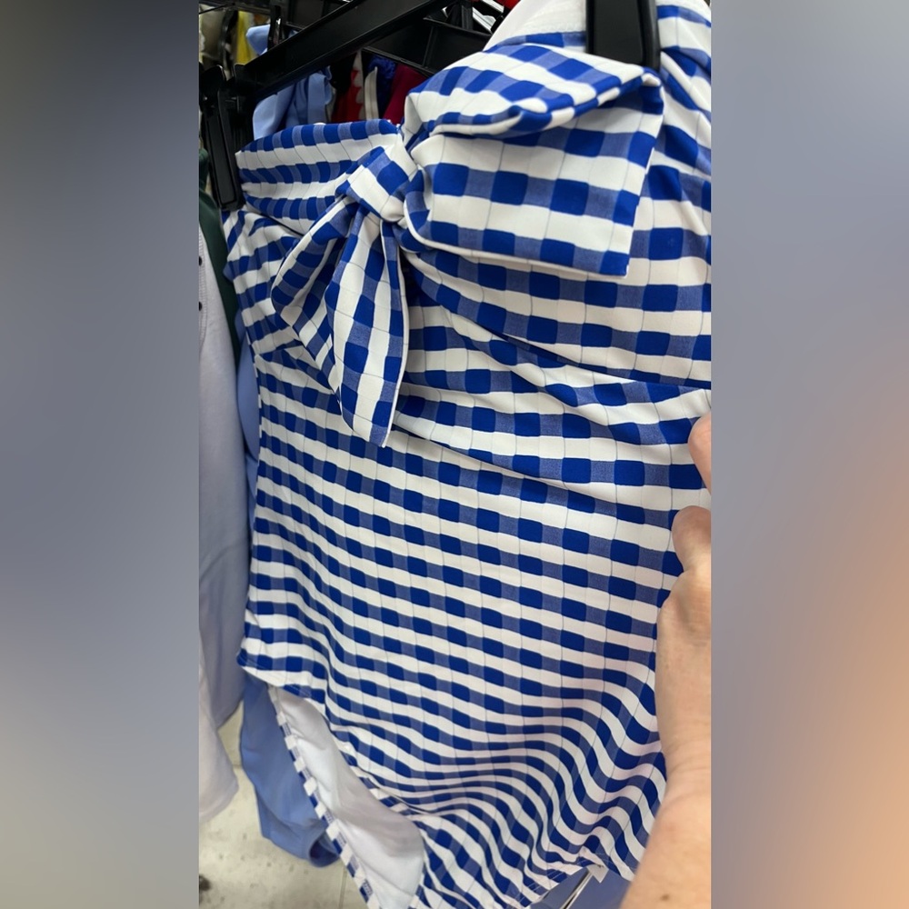 Brand new Milly gingham bow swimsuit